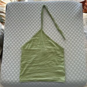 Madewell Light Green Halter Tank Top